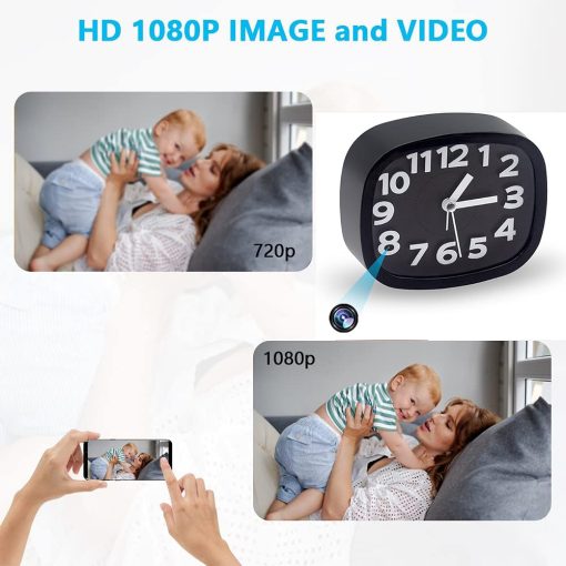 Tuya FHD Wireless Clock Camera 1080P Support 2.4G WiFi Motion Detection Home Protection Security Recorder Camera for Kids - Image 6