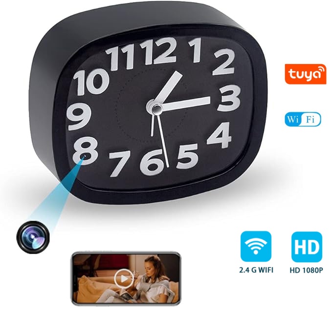 spy mini clock camera