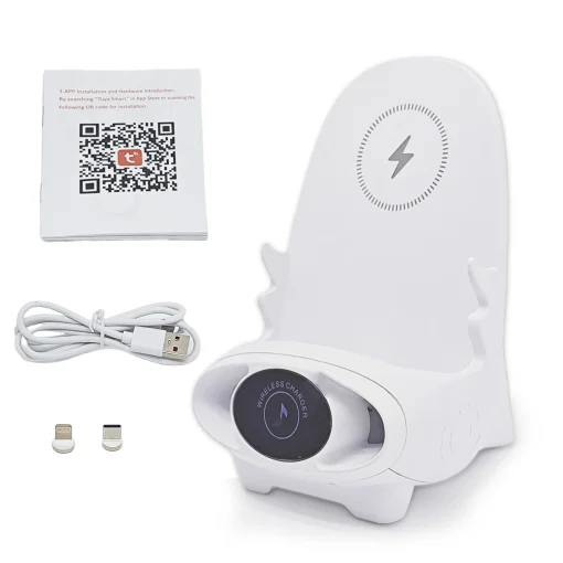 Wireless charger phone & tablet holder compatible with Apple/Android have wireless security camera with 110° wide-angle - Image 5