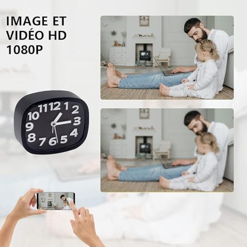 Tuya FHD Wireless Clock Camera 1080P Support 2.4G WiFi Motion Detection Home Protection Security Recorder Camera for Kids - Image 9