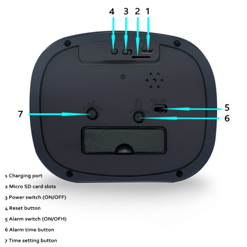 Tuya FHD Wireless Clock Camera 1080P Support 2.4G WiFi Motion Detection Home Protection Security Recorder Camera for Kids - Image 4