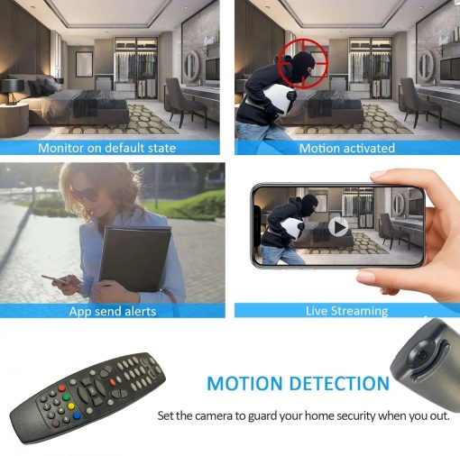 Wireless remove control TV without TV function just had spy mini camera DIY  compatible with Apple/Android have wireless security camera with 110° wide-angle - Image 7